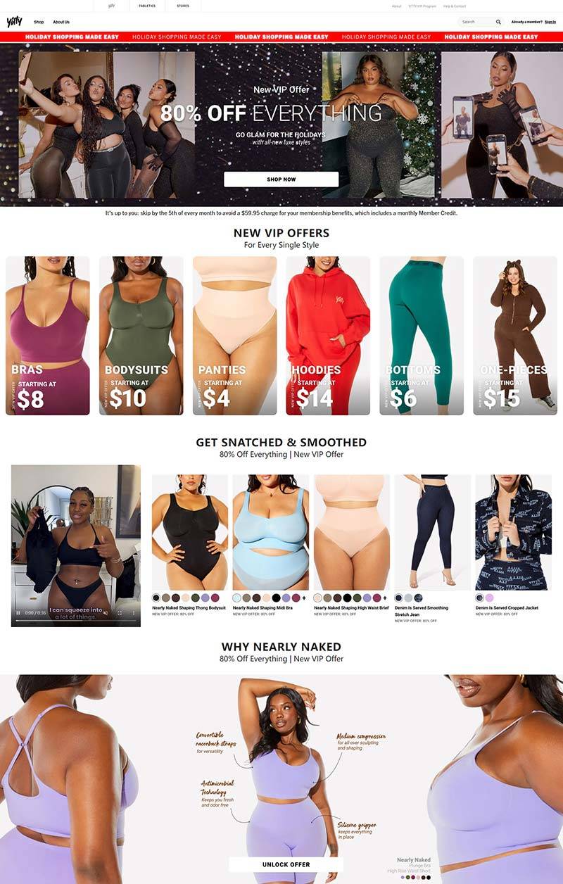 YITTY 美国大码塑身衣品牌购物网站