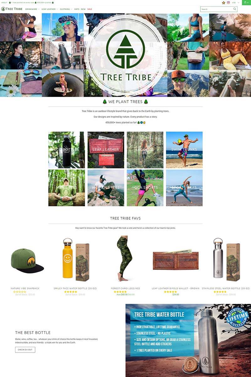 Tree Tribe 美国户外服装配饰购物网站