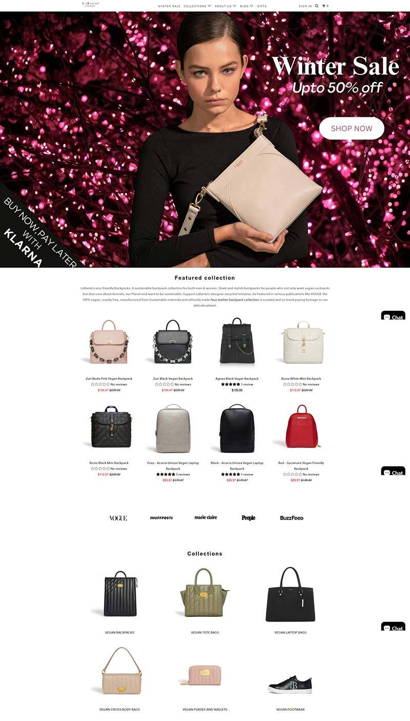 LaBante 美国环保时尚背包购物网站