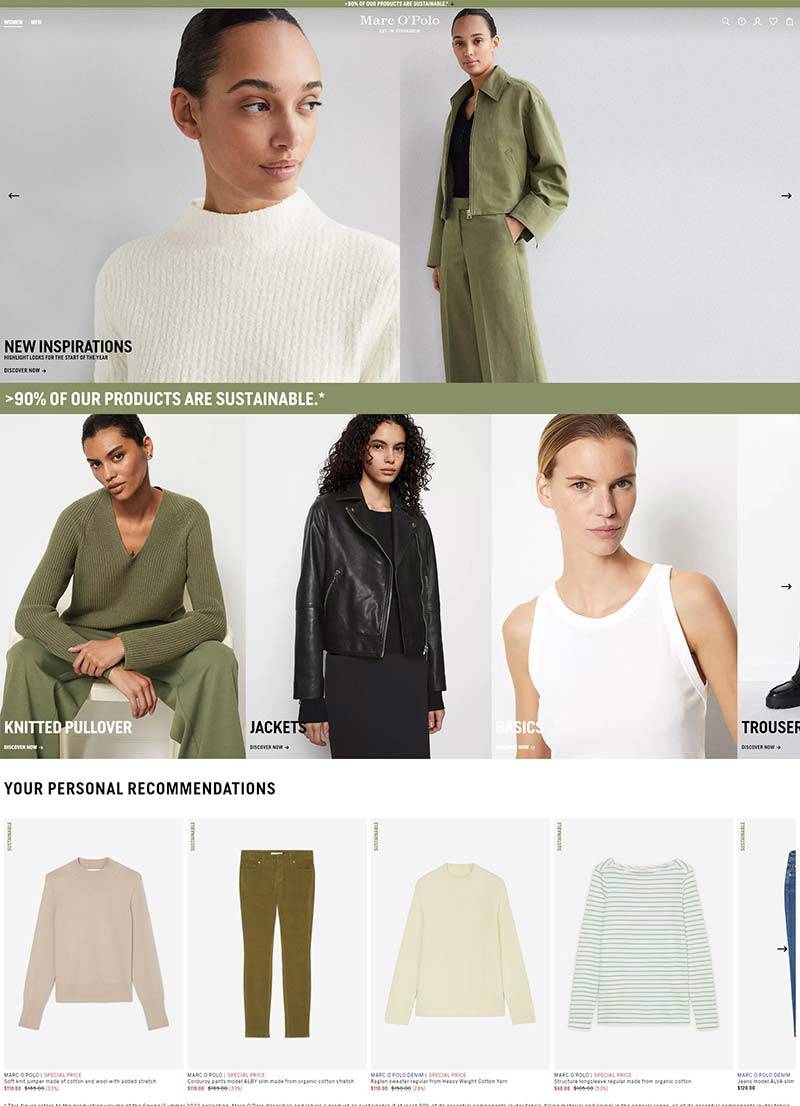 Marc O’Polo 德国时尚休闲服装品牌购物网站