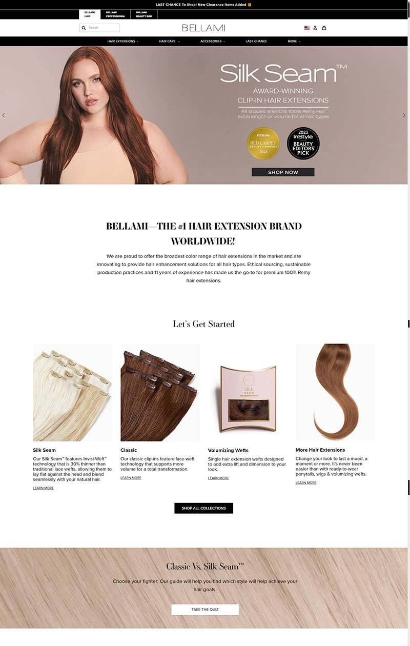 Bellami Hair 美国知名接发品牌购物网站