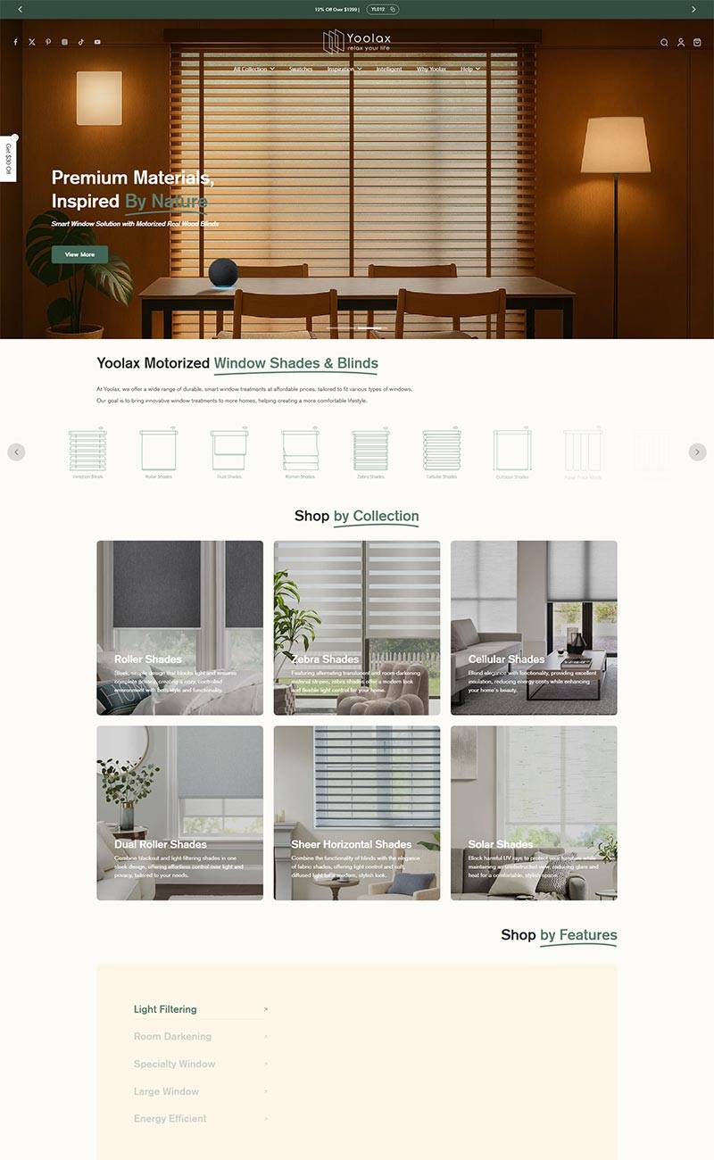 Yoolax 中国智能窗帘家居产品购物网站
