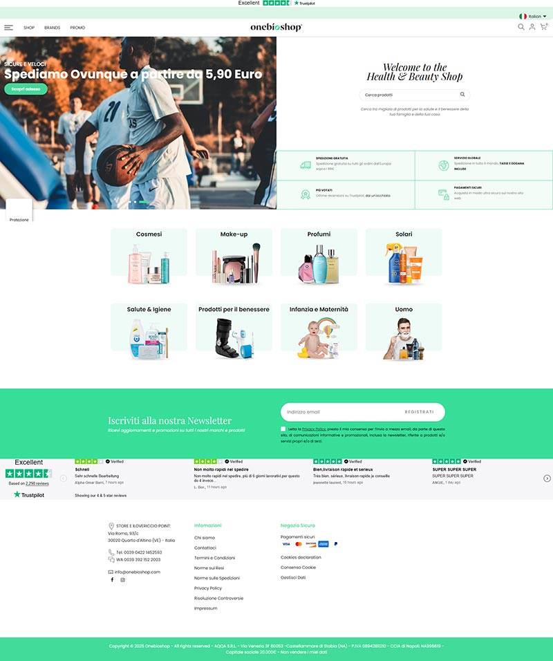 OneBioShop 美国一站式健康美容产品购物网站