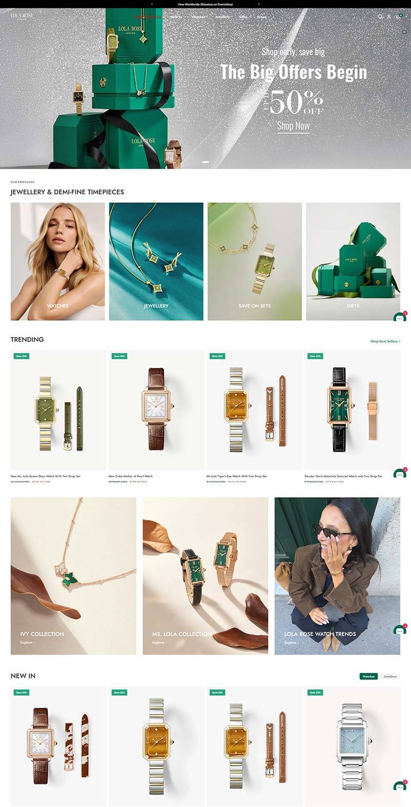 Lola Rose 英国现代女性配饰品牌购物网站