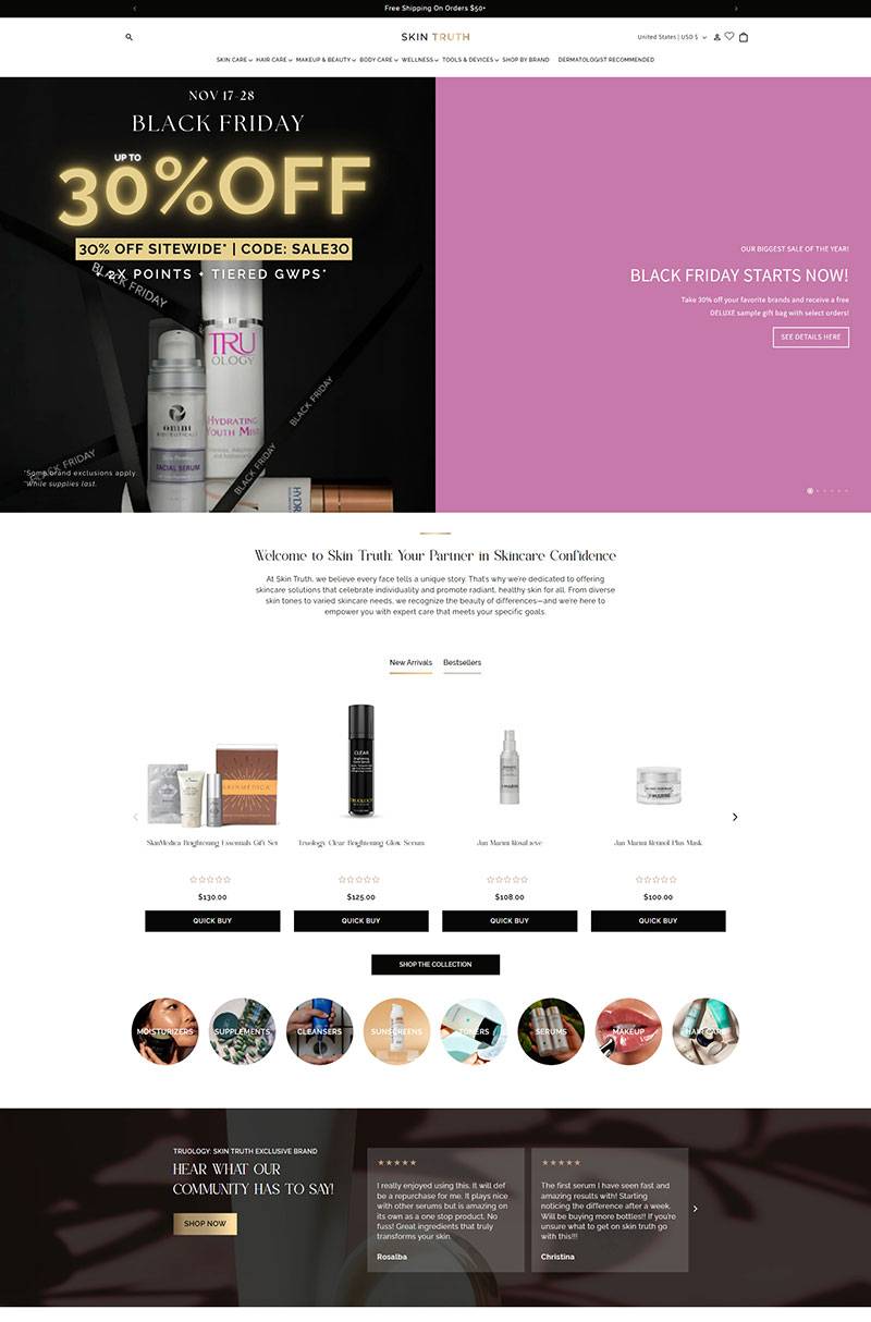 Skin Truth 美国专业护肤品牌购物网站