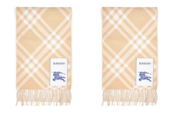 Cettire 现有Burberry 羊绒格纹围巾现价$500.65，原价$729.31