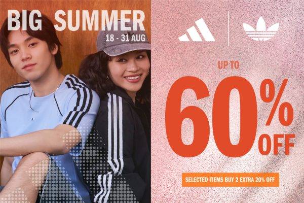 Adidas HK 夏季大促精选运动服饰低至4折,2件额外8折