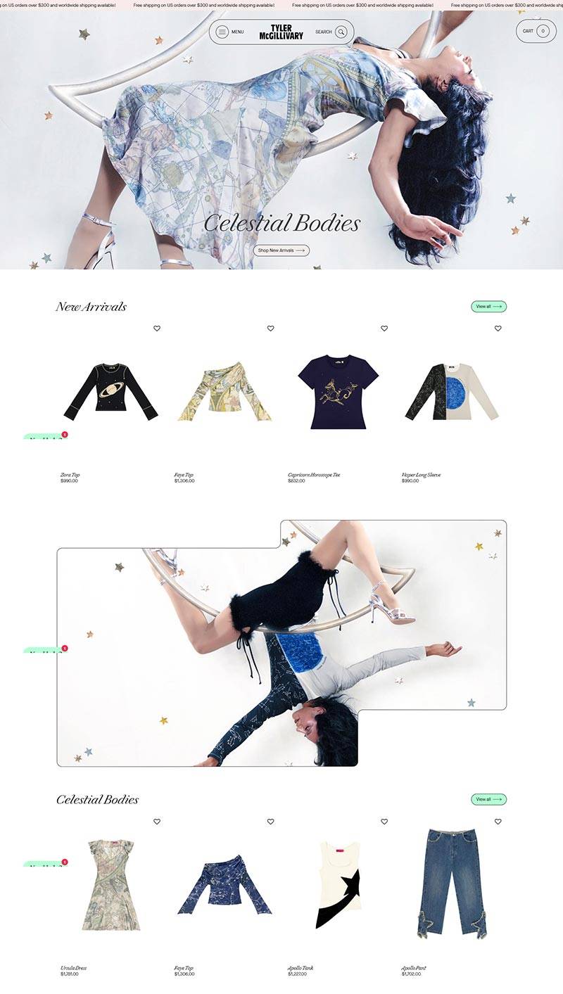 Tyler McGillivary 美国设计师服装品牌购物网站