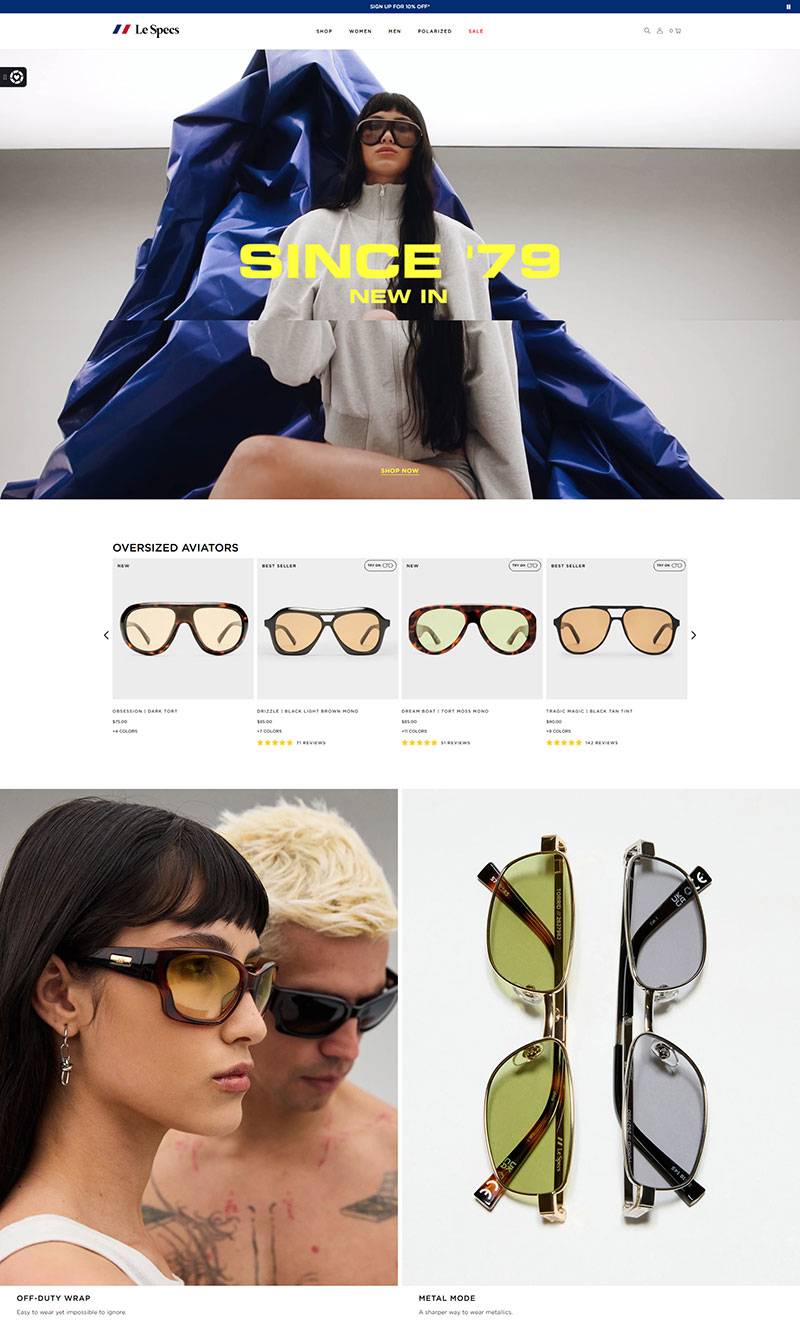 Le Specs 澳大利亚时尚眼镜配饰品牌购物网站