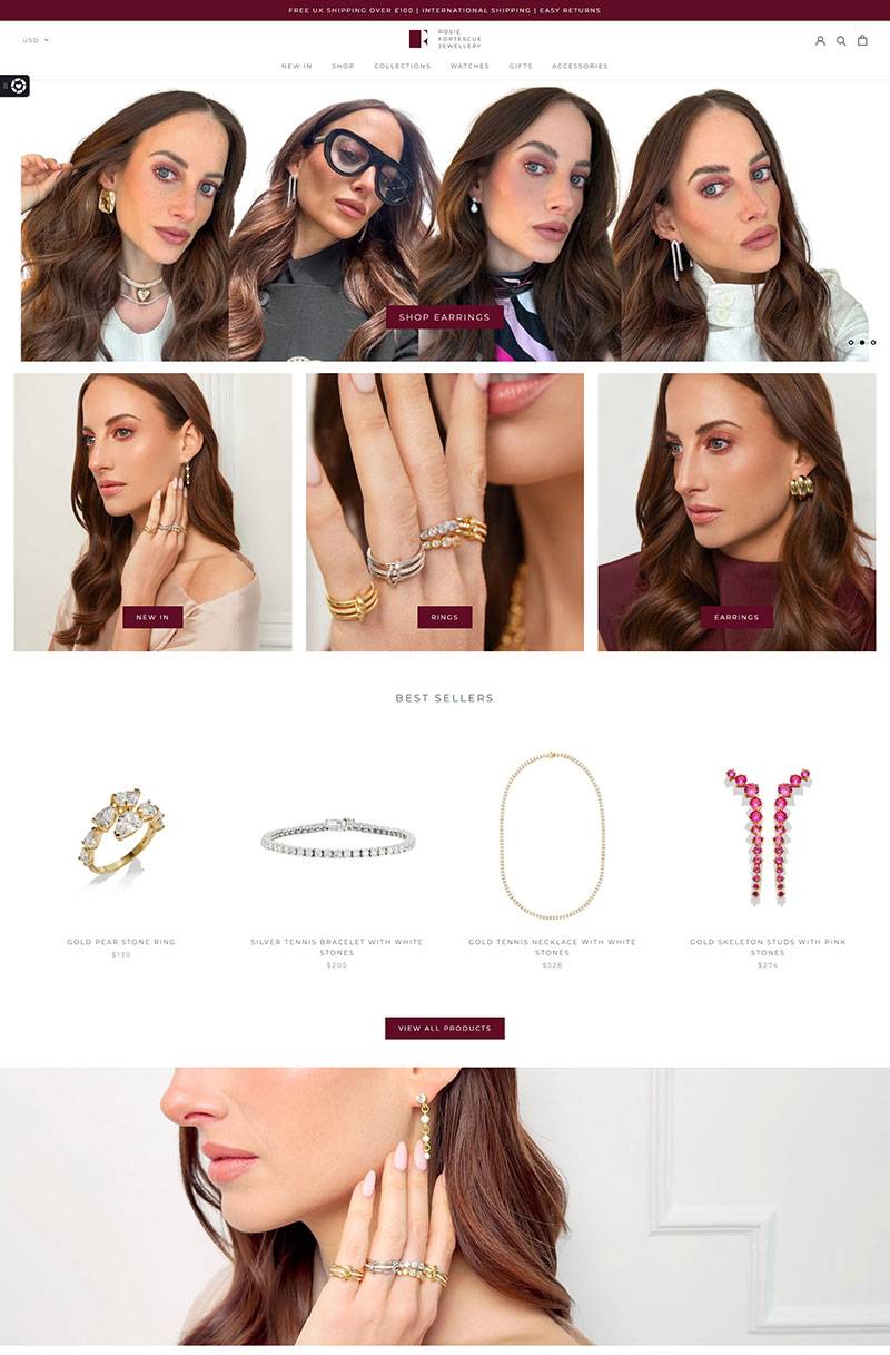 Rosie Fortescue Jewellery 英国轻奢珠宝品牌购物网站