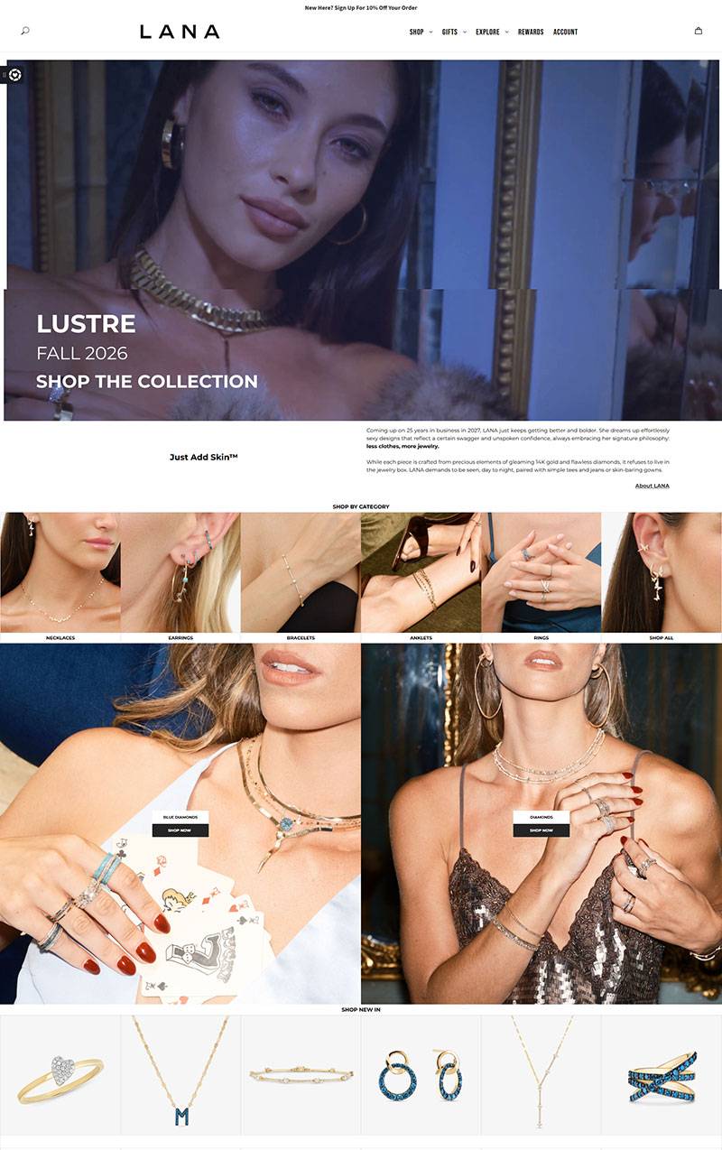 Lana Jewelry  美国现代高级珠宝品牌购物网站