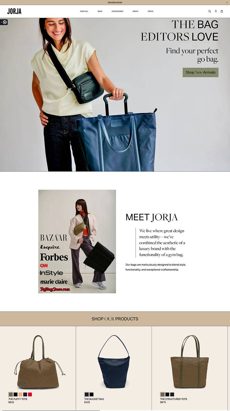 Jorja 美国简约包袋品牌购物网站