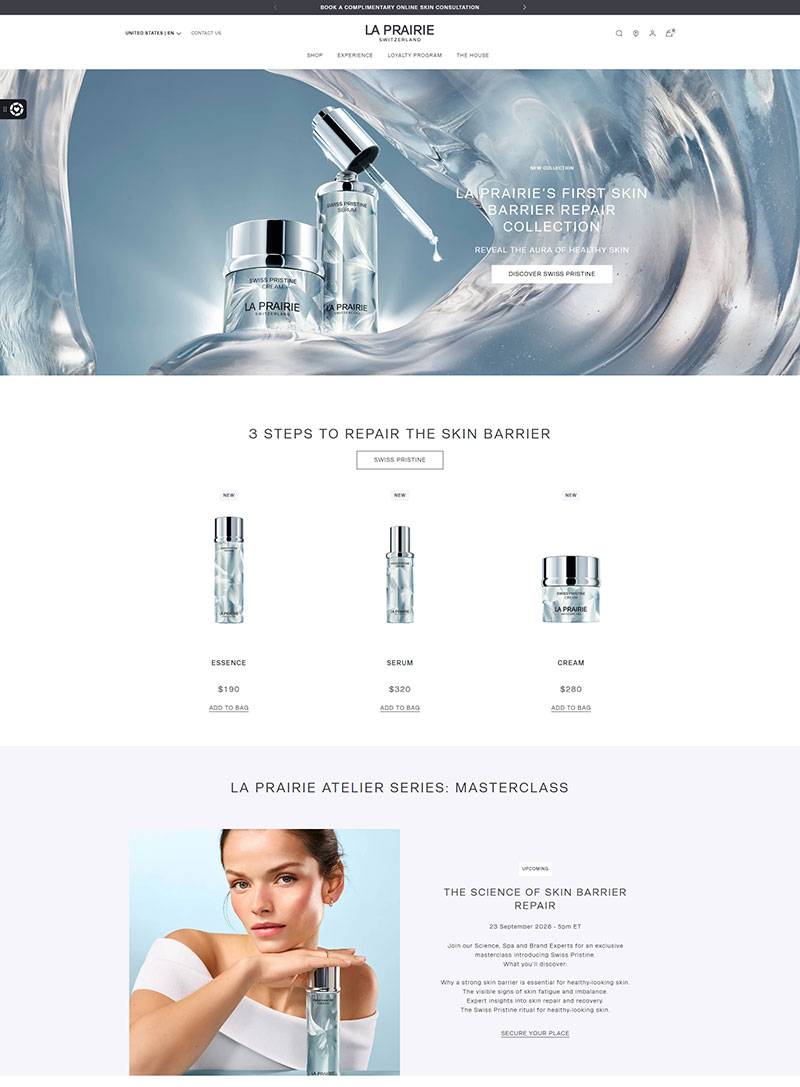 La Prairie 美国奢华护肤美妆购物网站