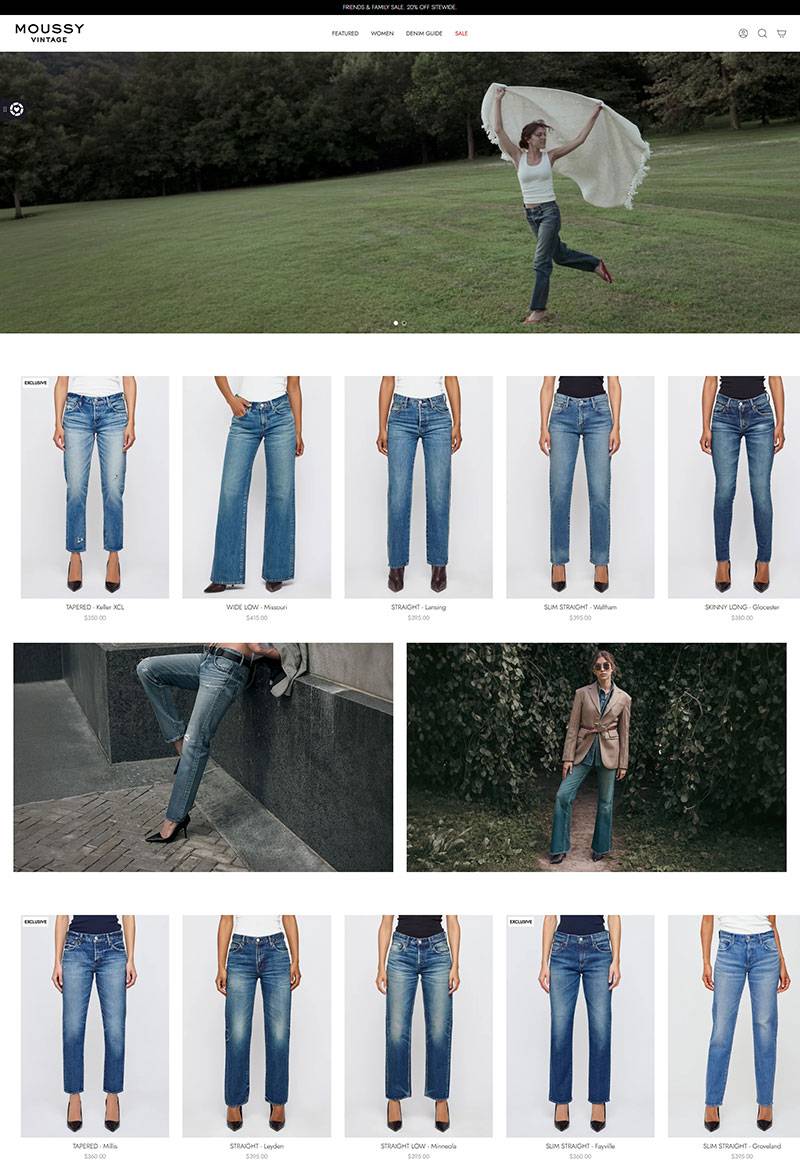 Moussy Vintage 日本休闲牛仔裤品牌购物网站