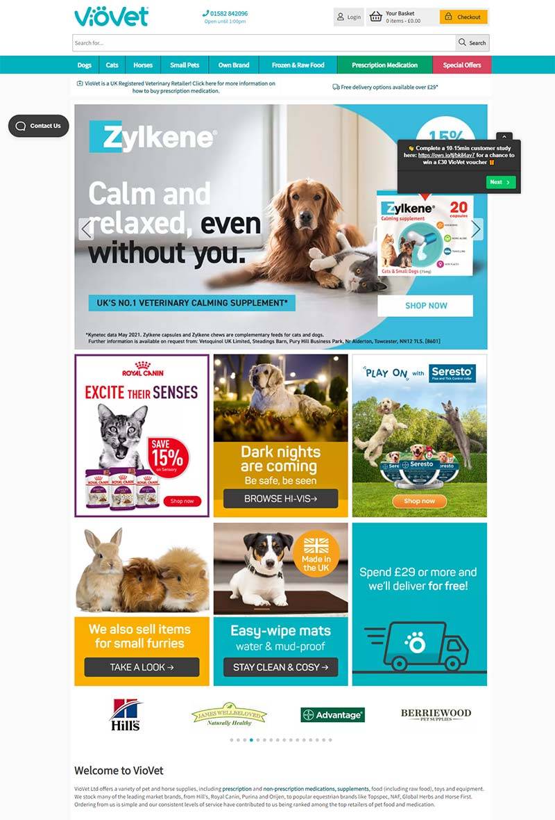 Viovet UK 英国宠物用品购物网站