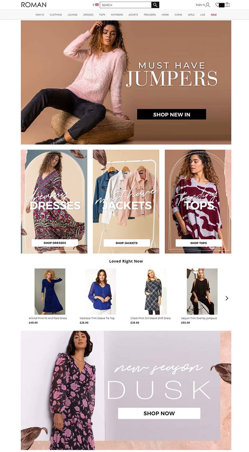Roman Originals 英国女装配饰品牌购物网站