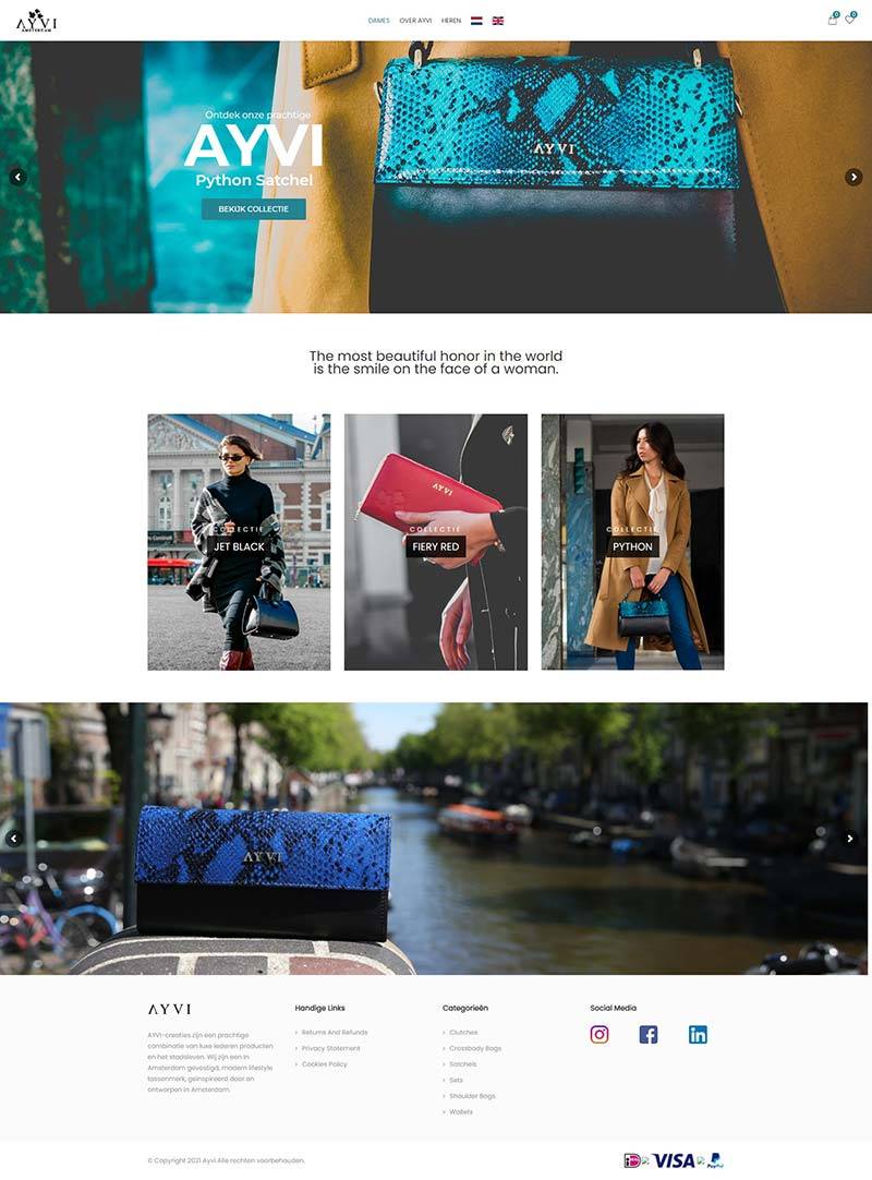AYVI 荷兰轻奢包袋品牌购物网站