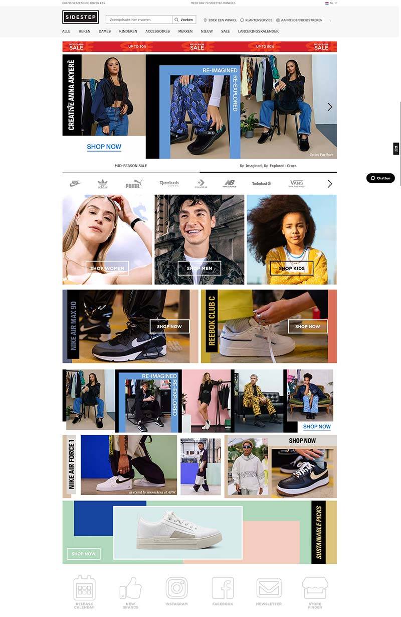 SIDESTEP 荷兰时尚鞋履品牌购物网站