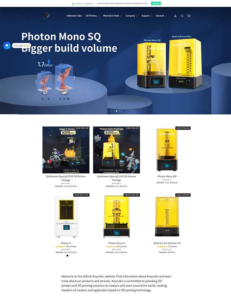 Anycubic 中国3D打印机品牌购物网站
