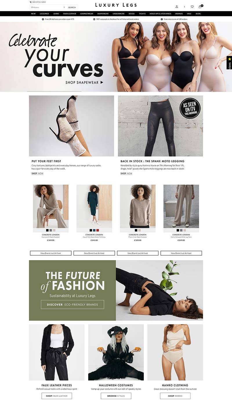 Luxury Legs 英国女性紧身衣品牌购物网站