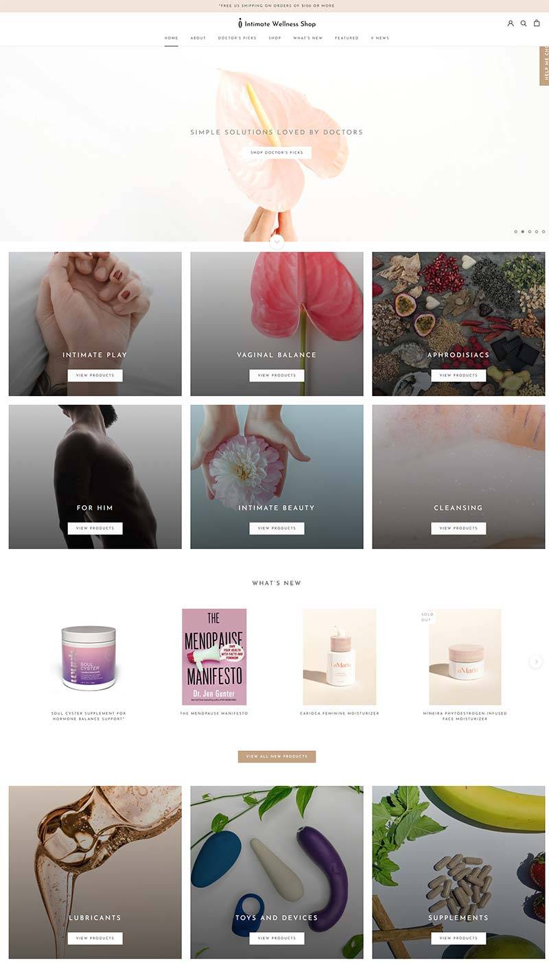 Intimate Wellness Shop 美国女性私密健康品牌购物网站