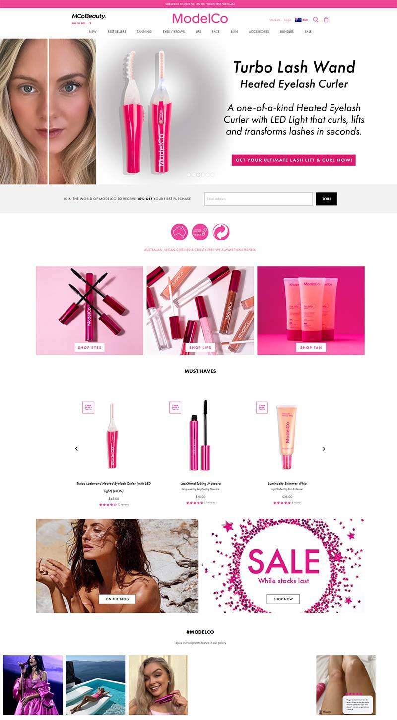 ModelCo 澳大利亚肌肤修复产品购物网站