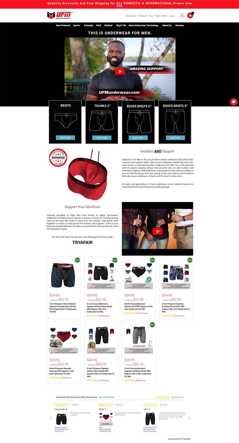 Mens Underwear 美国功能性男士内衣品牌购物网站