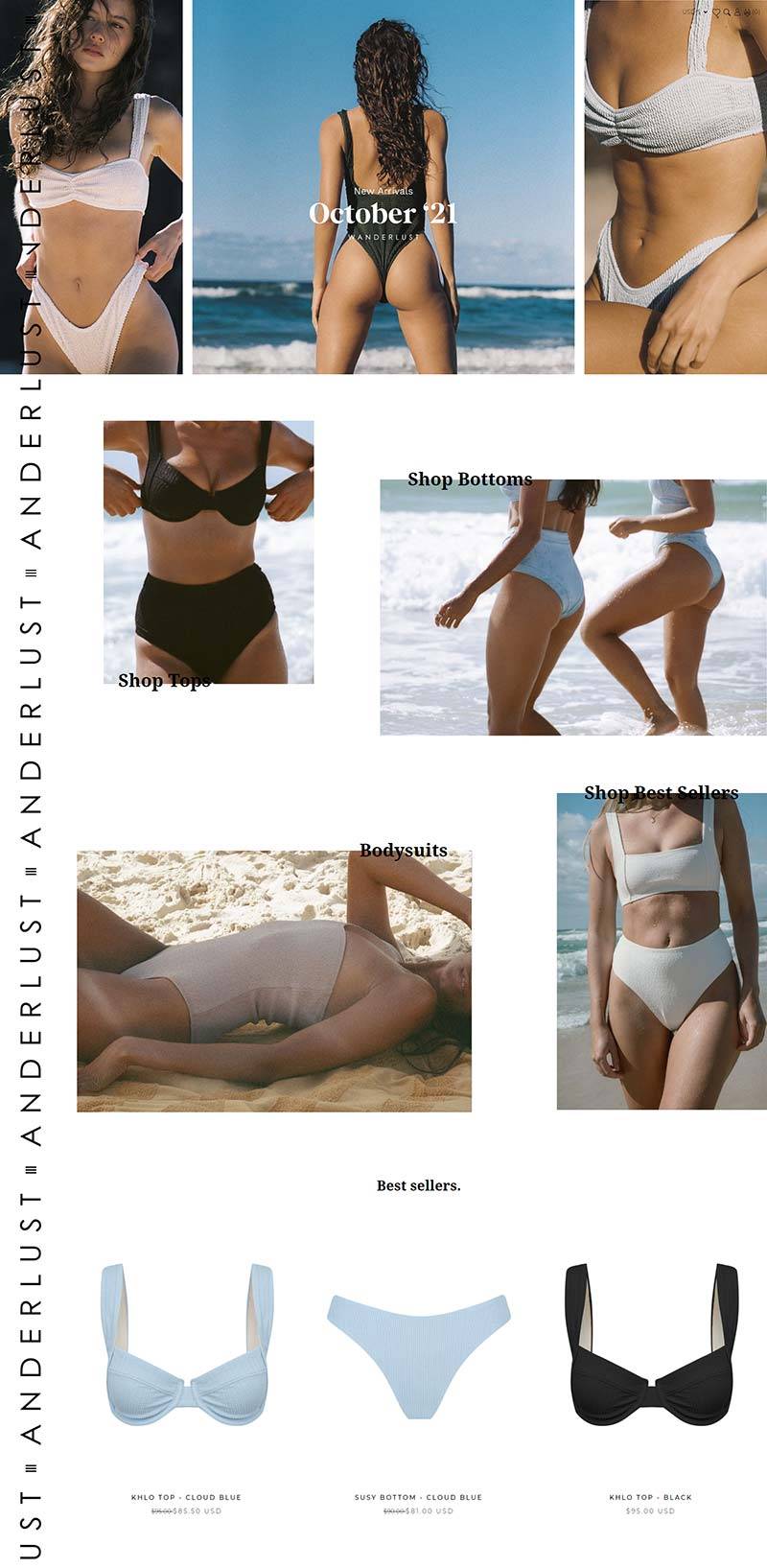 Wanderlust Swim 美国轻奢女性泳装品牌购物网站
