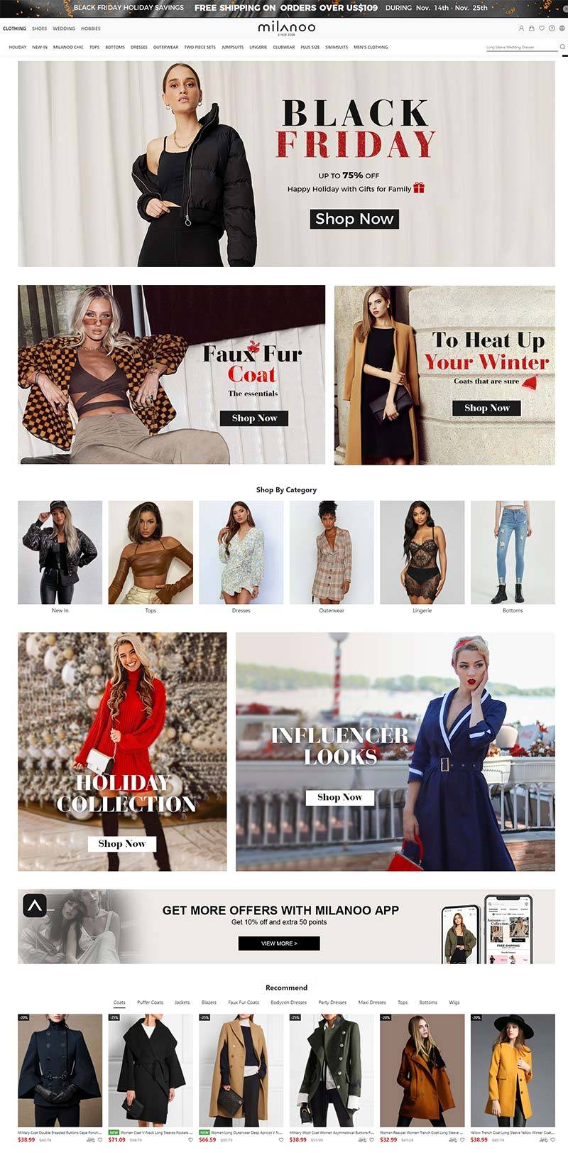 Milanoo 中国时尚跨境服饰品牌购物网站