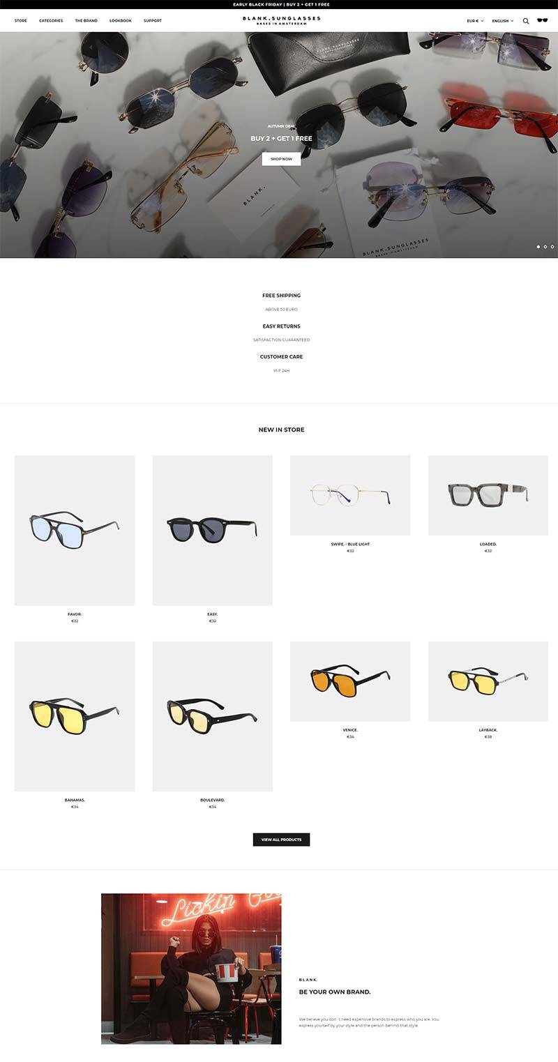 Blank-Sunglasses 荷兰时尚眼镜品牌购物网站
