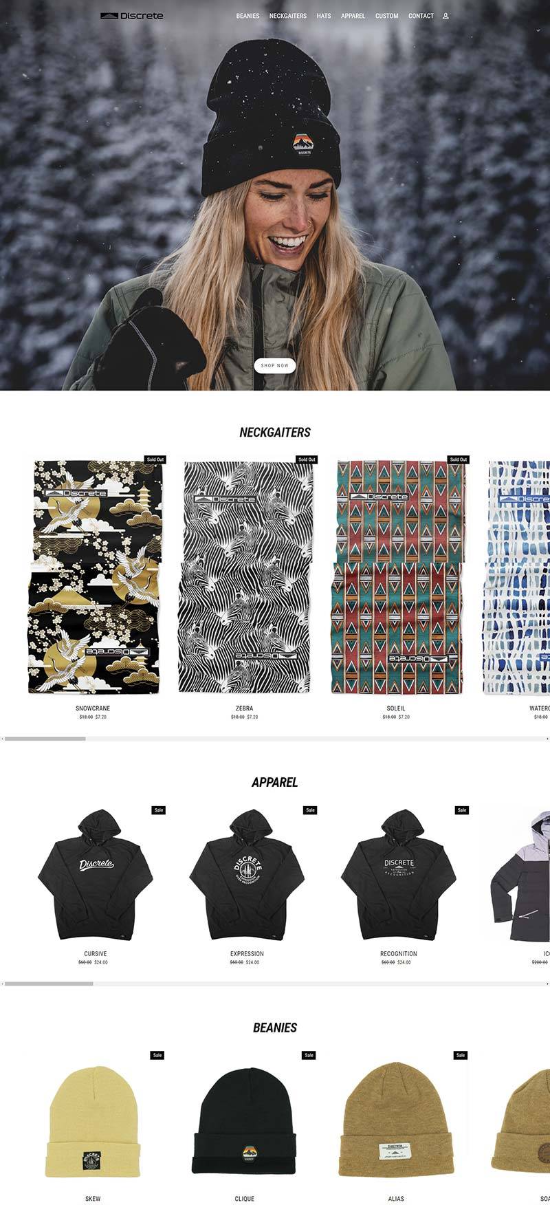 Discrete Clothing 美国冬季服饰品牌购物网站