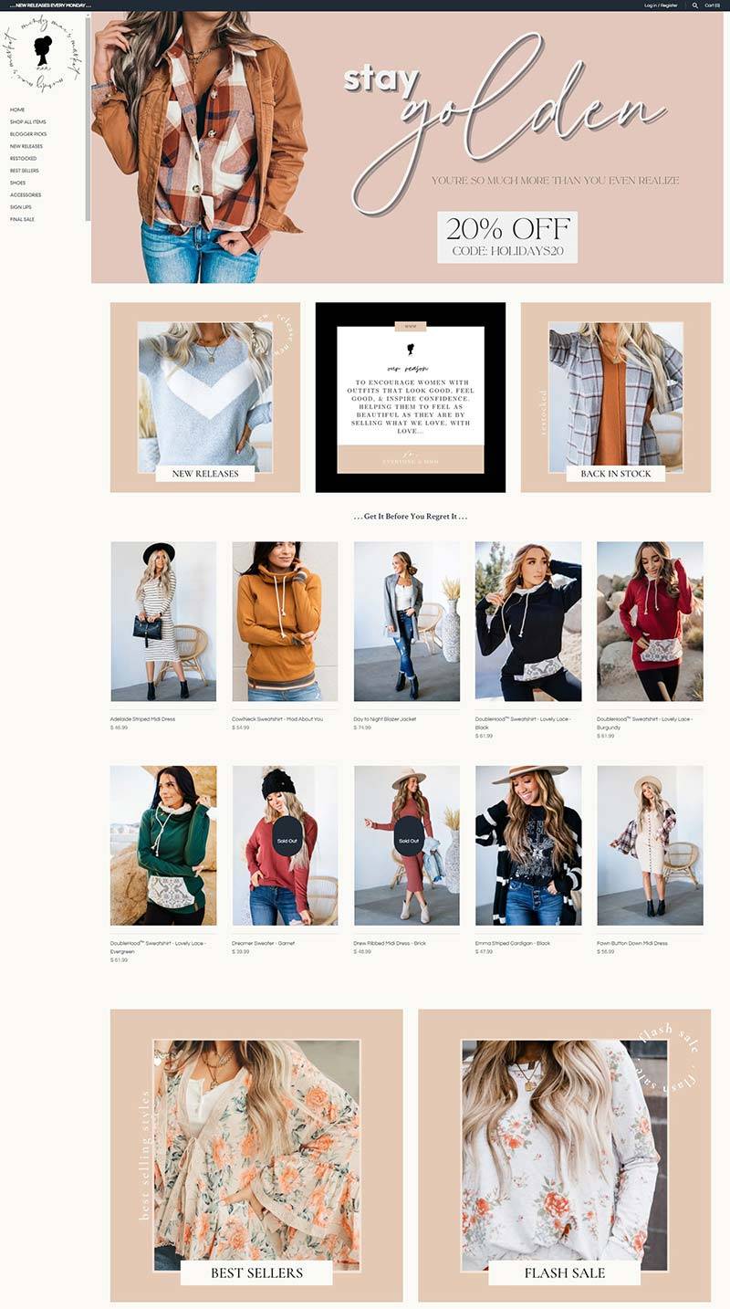 Mindy Mae's Market 美国时尚女装品牌购物网站