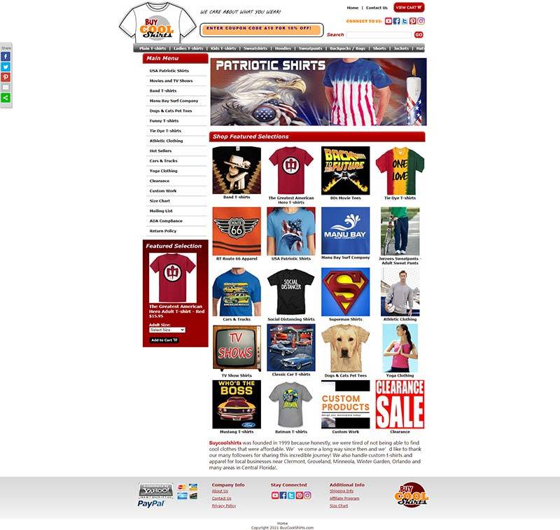 Buycoolshirts 美国定制T恤品牌购物网站