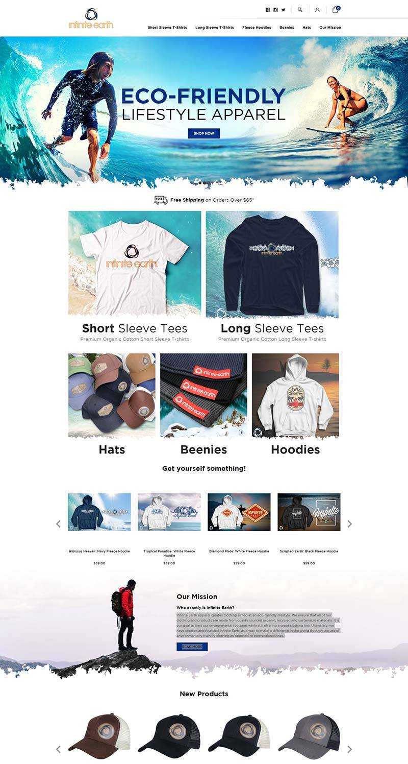 Infinite Earth 美国环保服饰品牌购物网站
