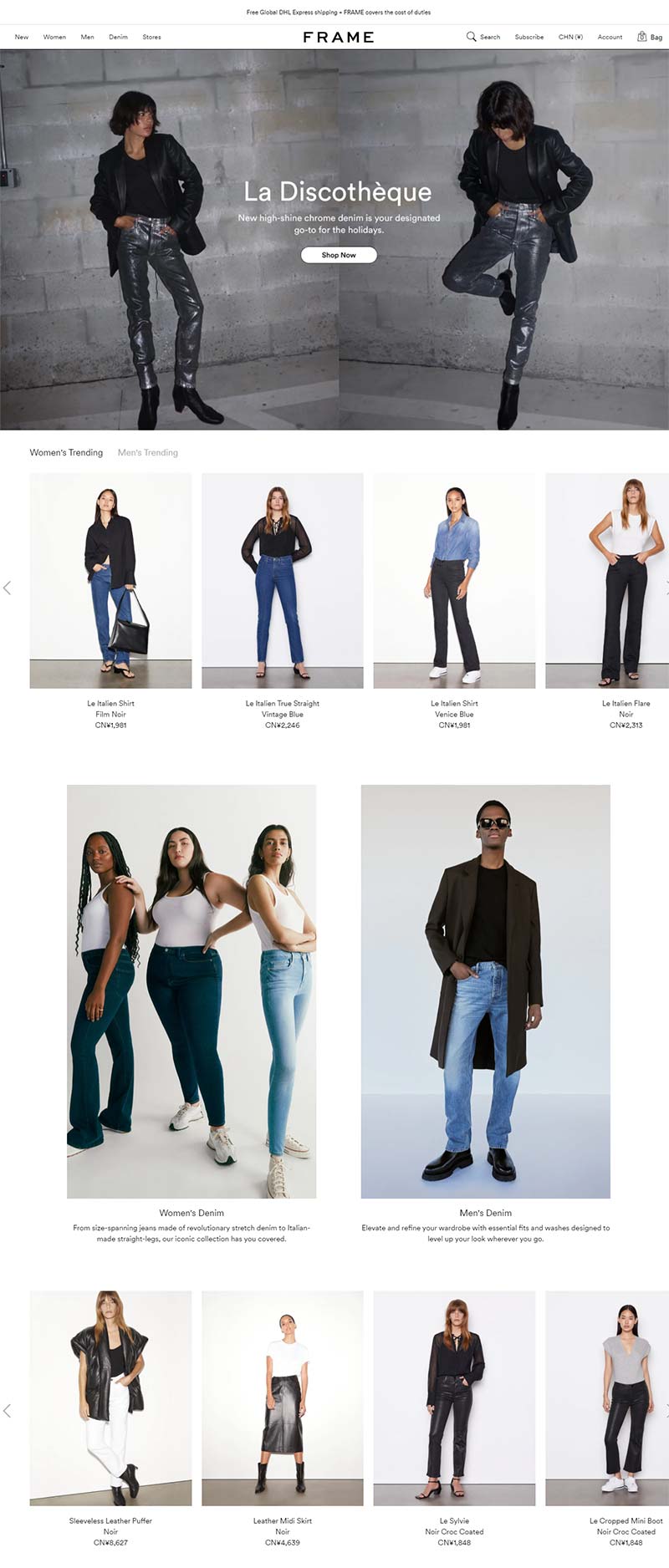FRAME DENIM 英国牛仔裤品牌购物网站