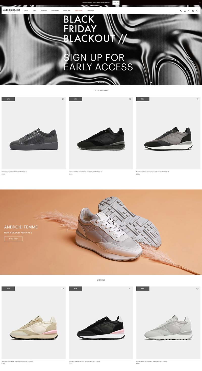 Android Homme UK 美国奢侈运动鞋品牌英国官网