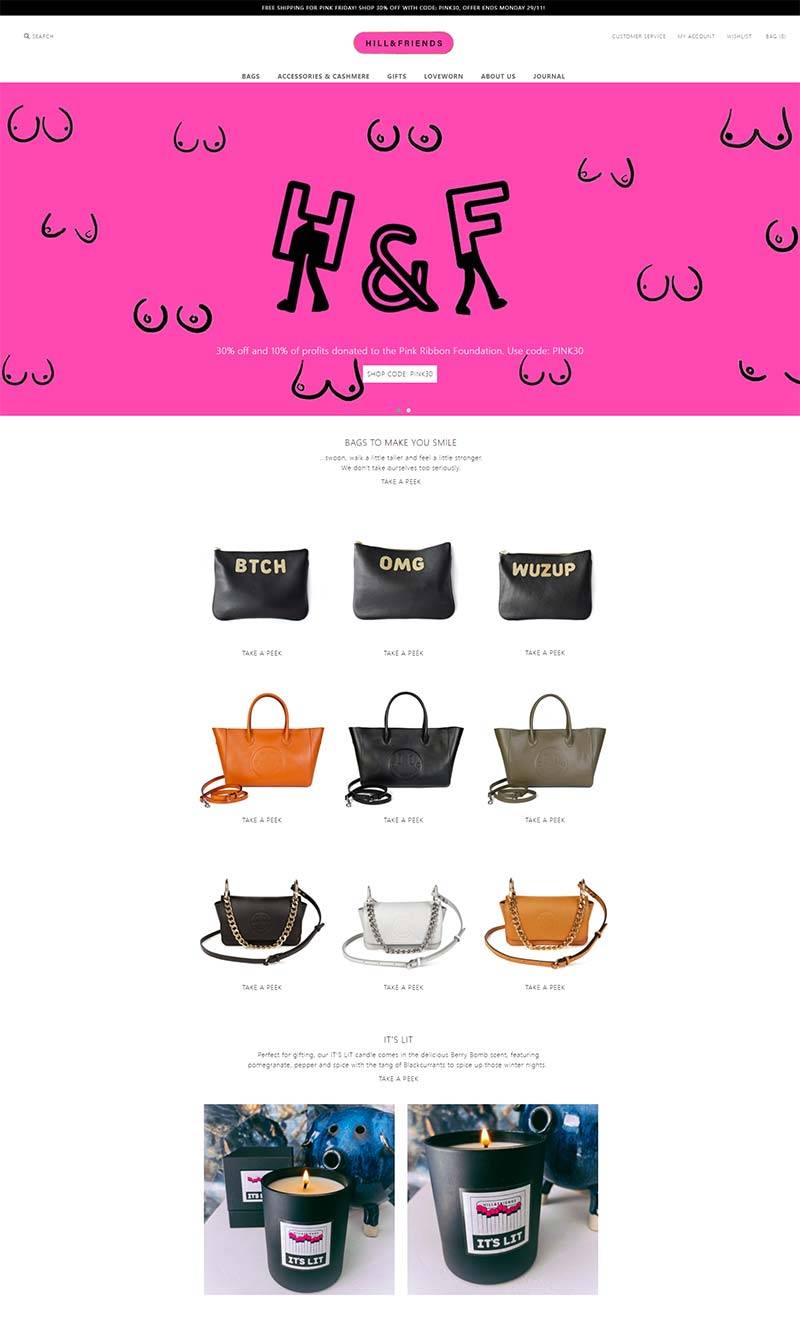 Hill & Friends 英国奢华手袋品牌购物网站