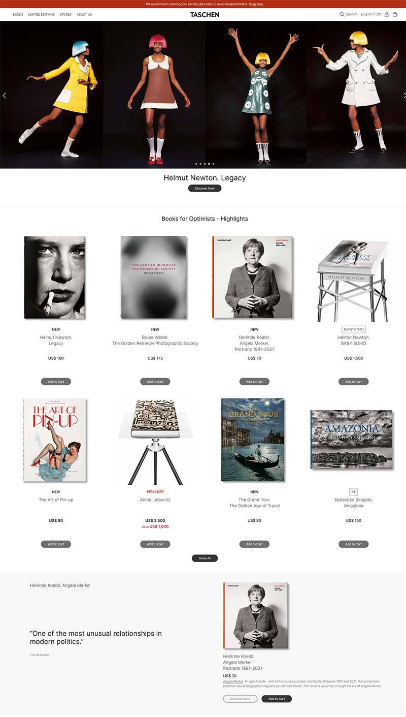 TASCHEN 德国艺术书籍在线购物网站