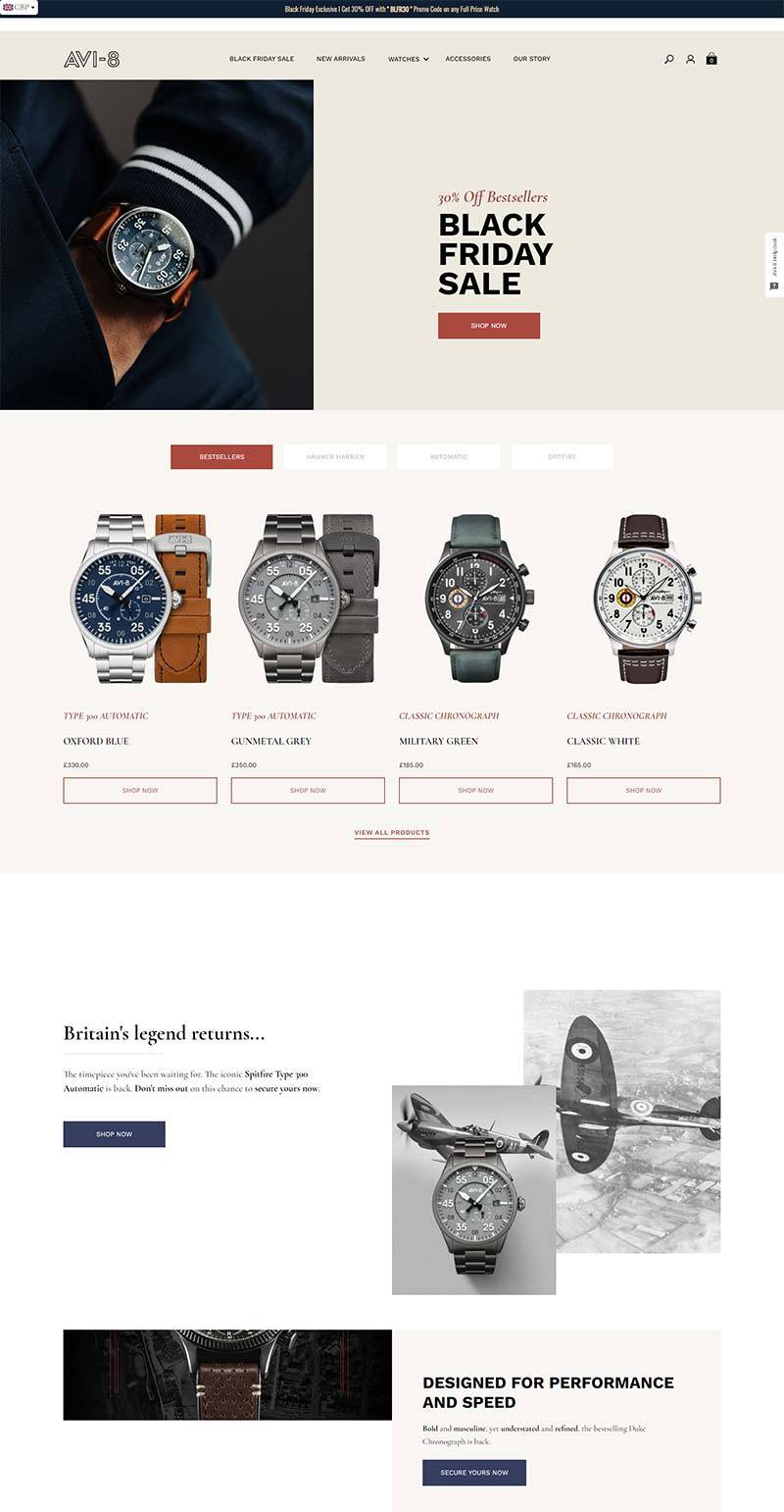 AVI-8 英国航空腕表品牌购物网站