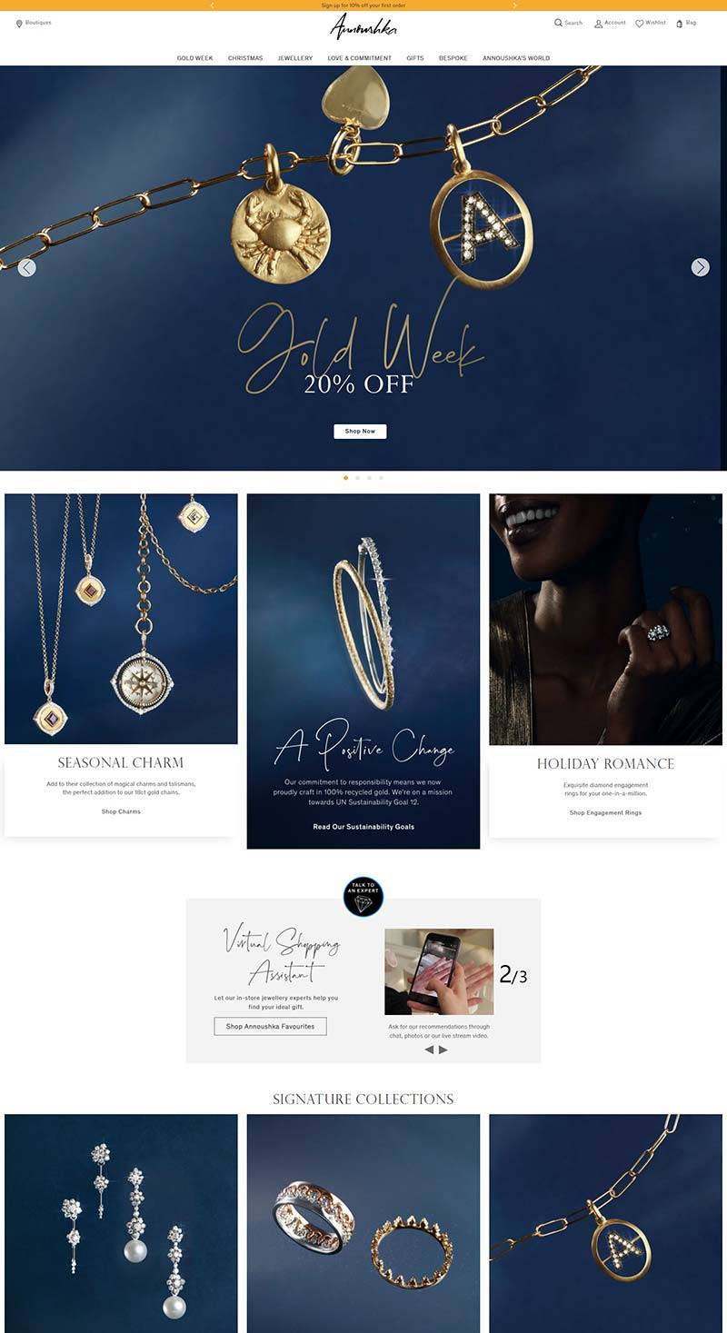 Annoushka 英国高级女性珠宝品牌购物网站