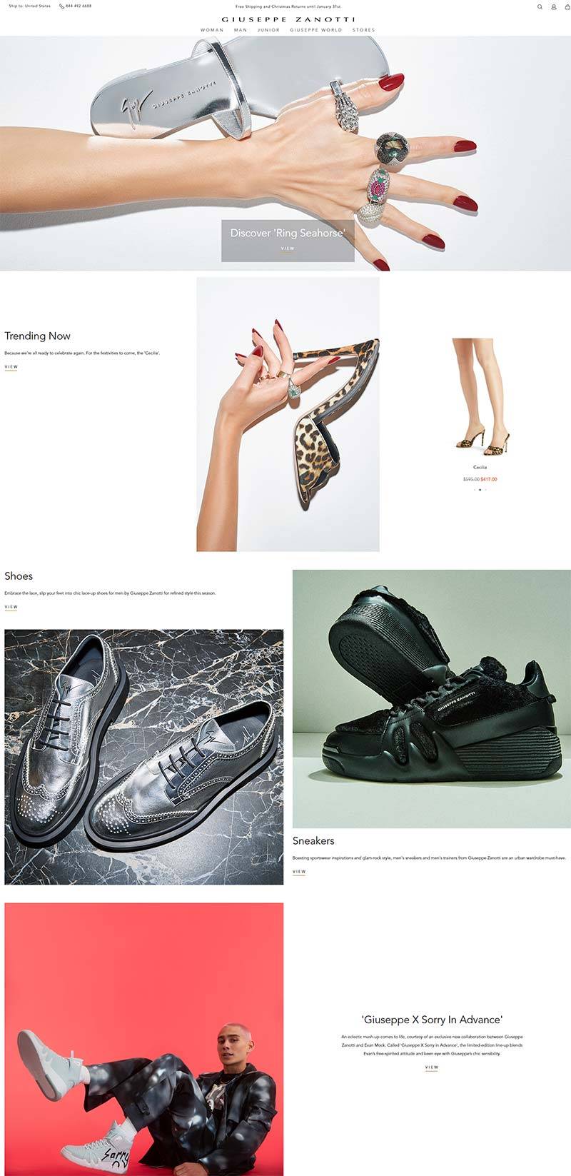 Giuseppe Zanotti MEX 意大利奢侈女鞋品牌墨西哥官网