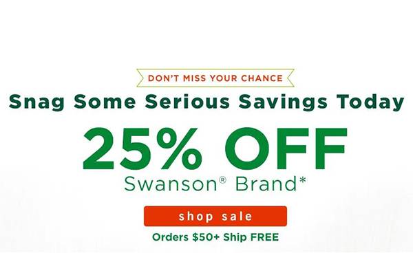 Swanson 美国官网全场保健品75折促销满额免邮