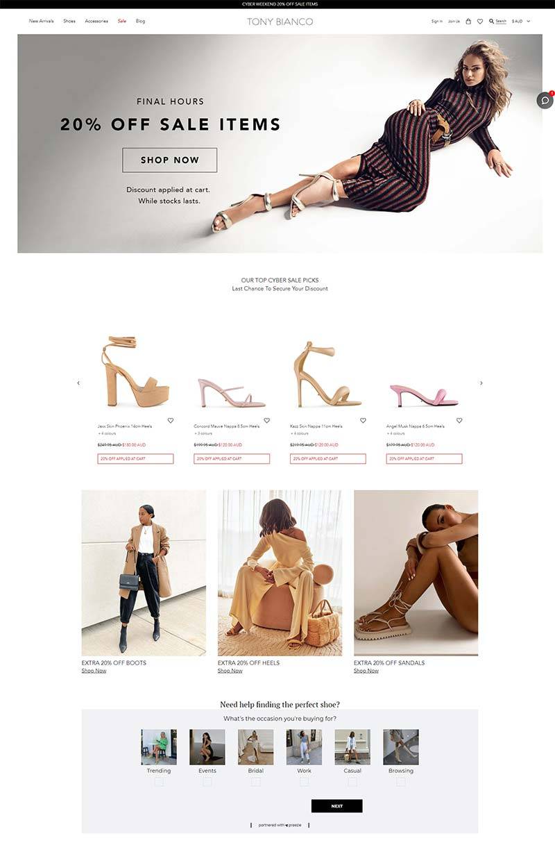 Tony Bianco 澳大利亚设计师女鞋品牌购物网站