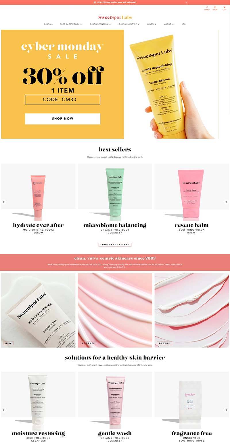 SweetSpot Labs 加拿大外阴皮肤护理品牌购物网站