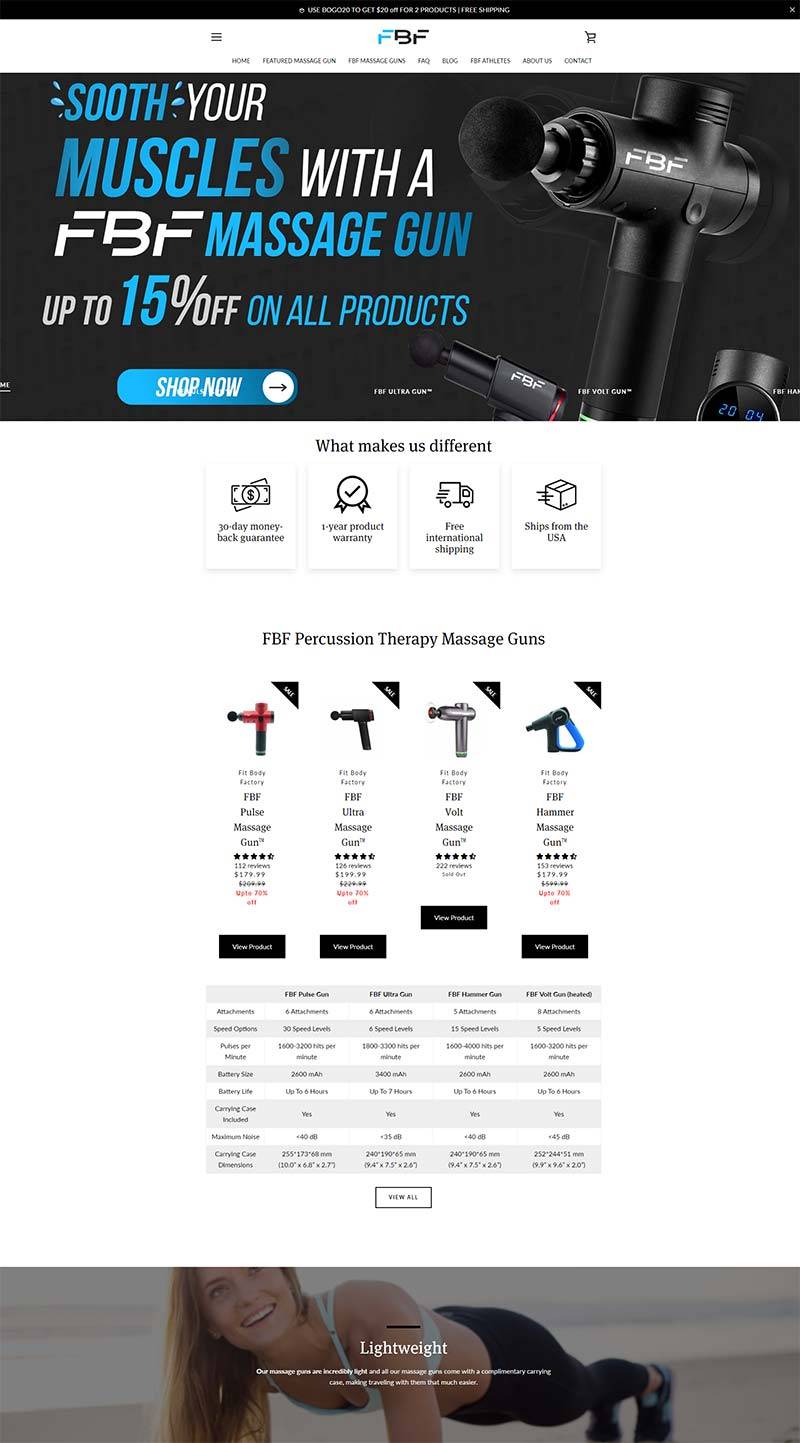Fit Body Factory 美国按摩治疗枪品牌购物网站