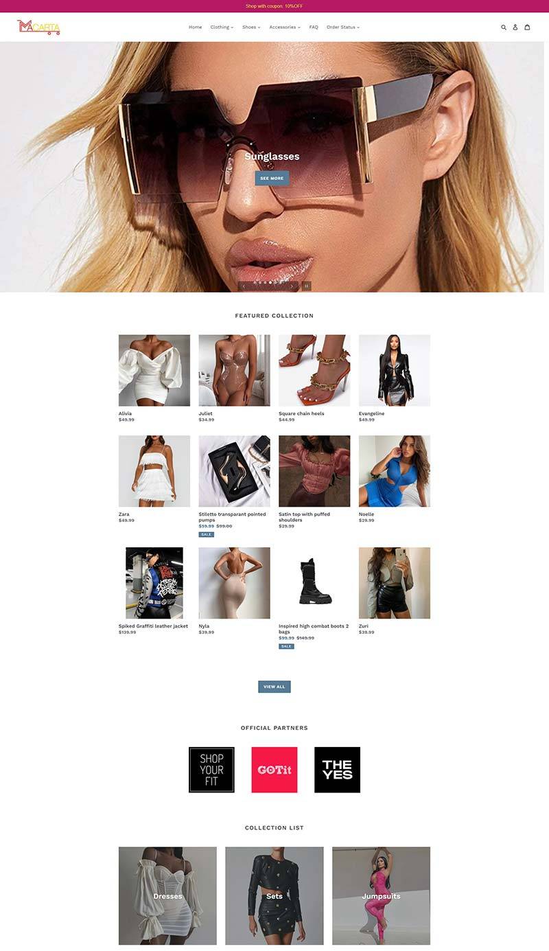 Ma-carta 美国女性时装品牌购物网站