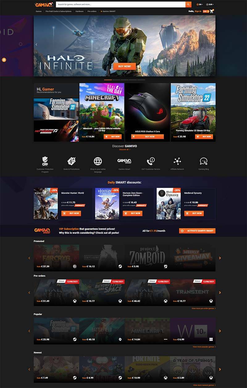 Gamivo 美国数字游戏交易平台网站