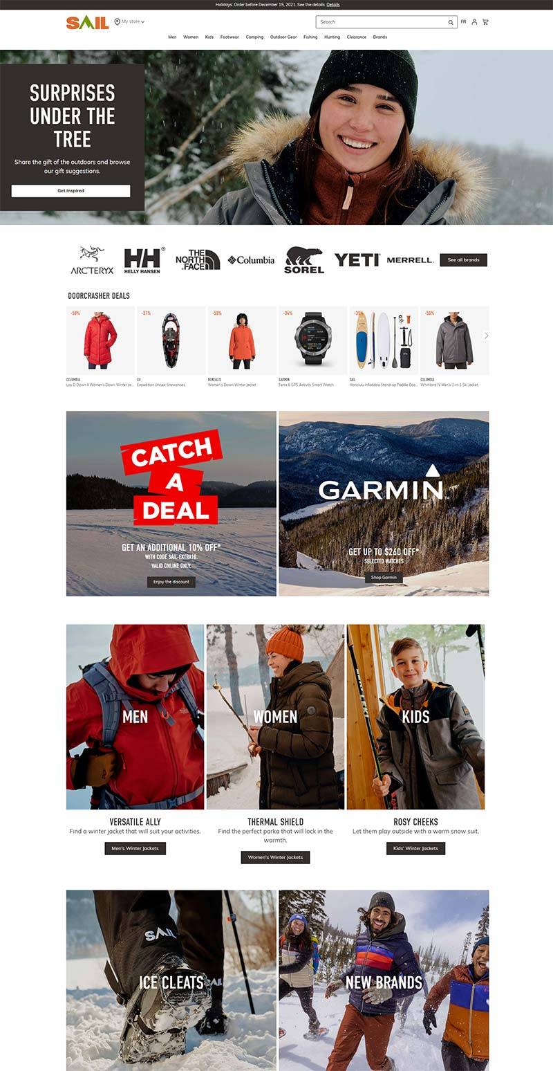SAIL 加拿大狩猎捕鱼工具购物网站