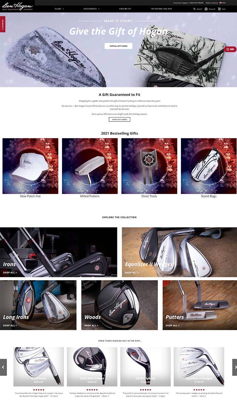 Ben Hogan Golf 美国高尔夫运动装备购物网站