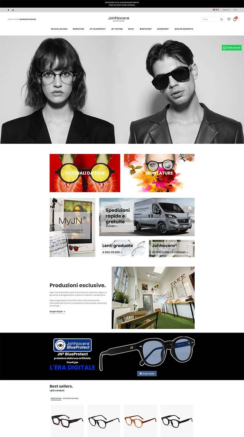 JohNocera 意大利时尚太阳镜品牌购物网站